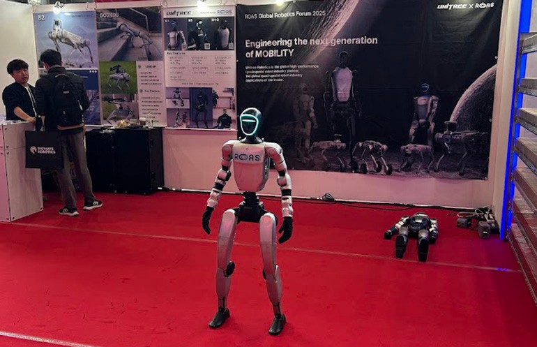A Unitree humanoid robot at the China Humanoid Robot Conference in Seoul in March.